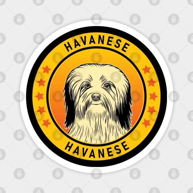 Havanese Dog Portrait Magnet by millersye